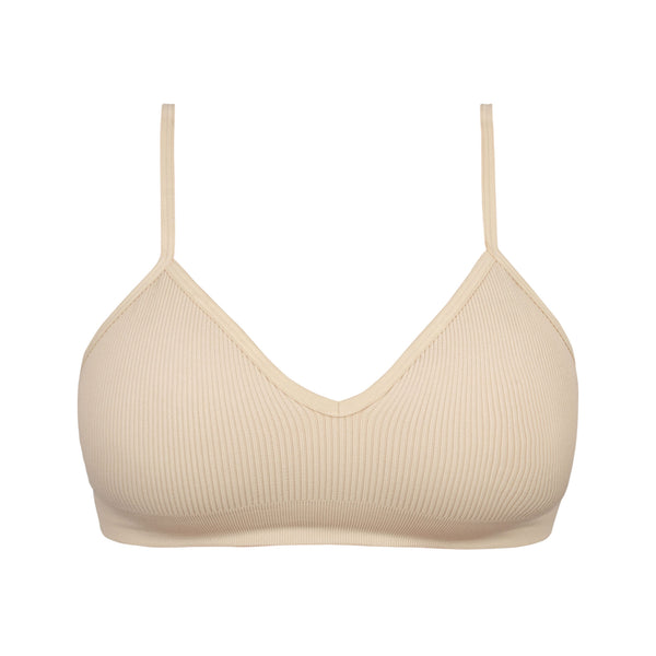 large nude color bralette - front side