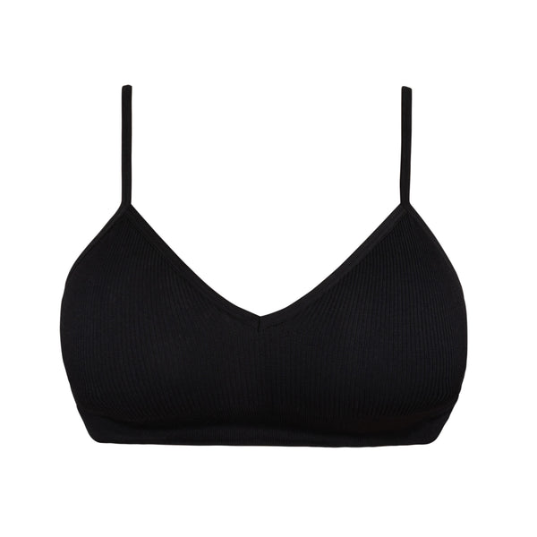 Womens Black Racerback Bralette - Elli