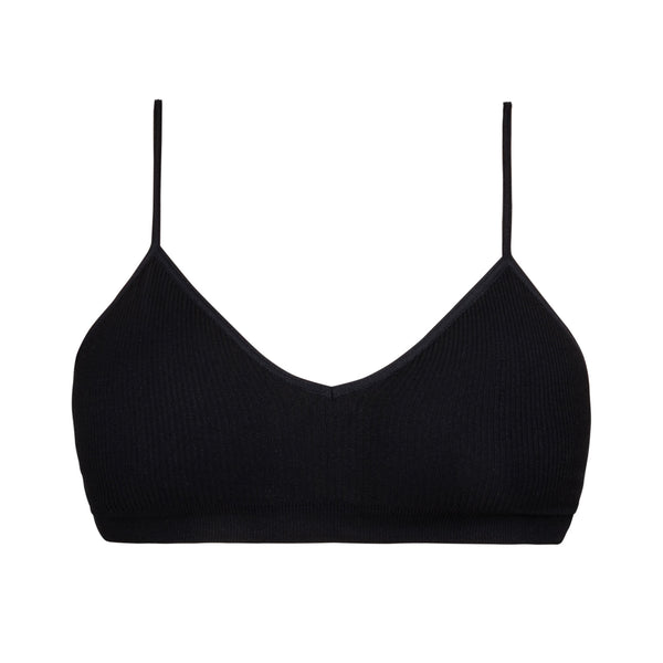 Womens Black Racerback Bralette - Elli