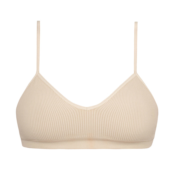 nude bralette - front