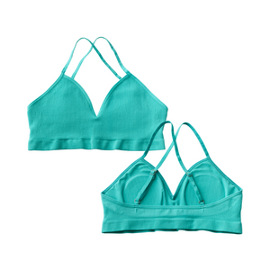 Non Disclosure Apparel Nipple Concealing Bralette in Atlantic Color Racerback Style Front and Back View