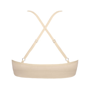 Racerback view of Nude Elli Bralette wireless bra designed to hide nipples without padding