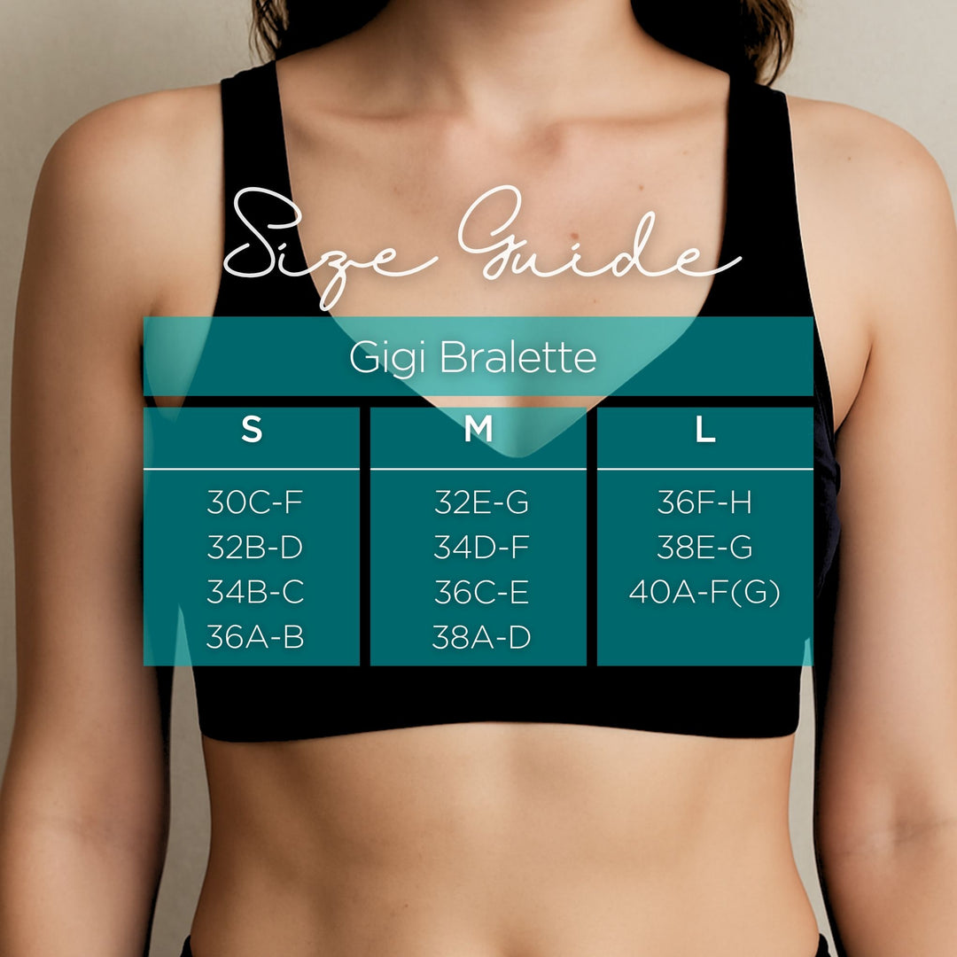 Bralette Size Chart Non Disclosure Apparel