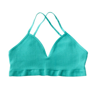 atlantic color - racerback - front view - nipple concealing bralette
