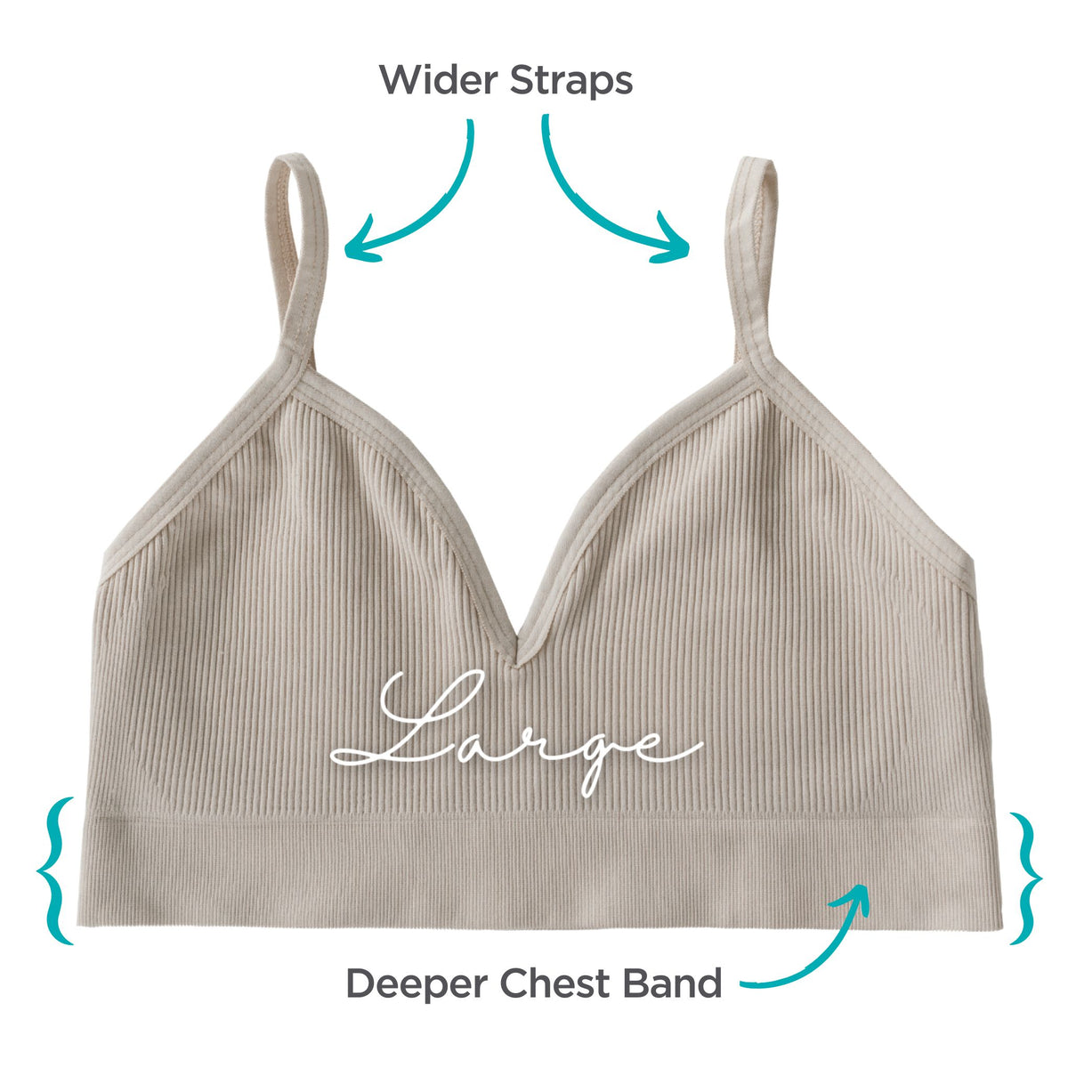 Bralette Size Chart Non Disclosure Apparel