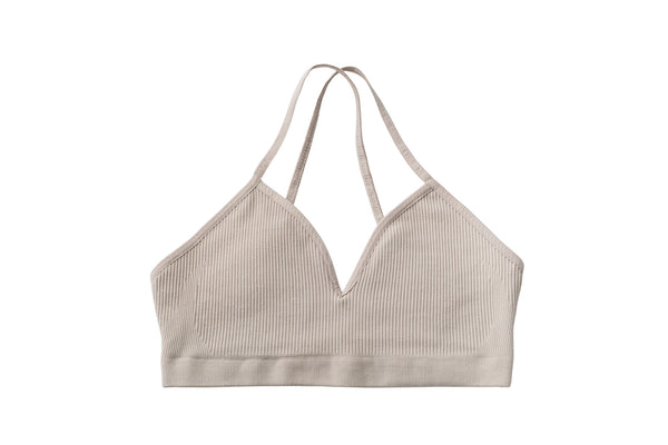 beach color - racerback - front view - nipple concealing bralette