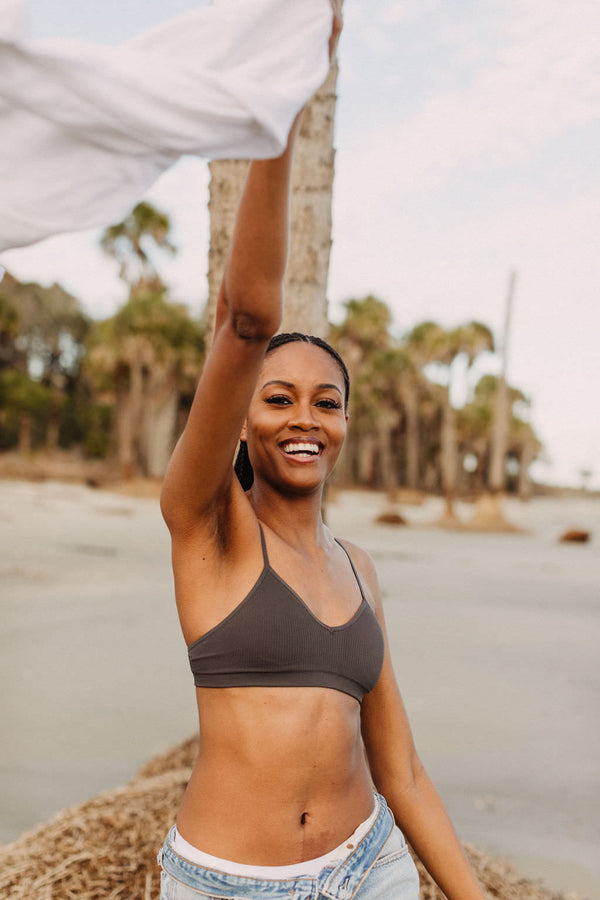 Womens Grey Bralette