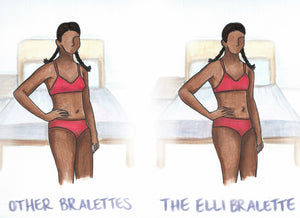 illustration of tween in leading brand bralette vs nda nipple concealing bralette